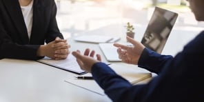 two businessmen discussing ideas