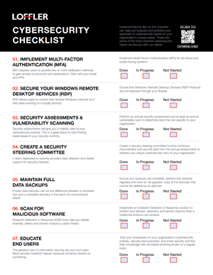 Cybersecurity Checklist Loffler