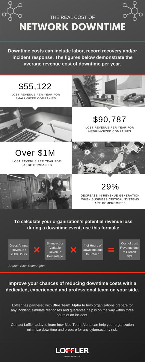 The Real Cost of Network Downtime Infographic