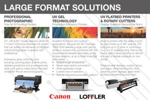 Large format printer cheat sheet