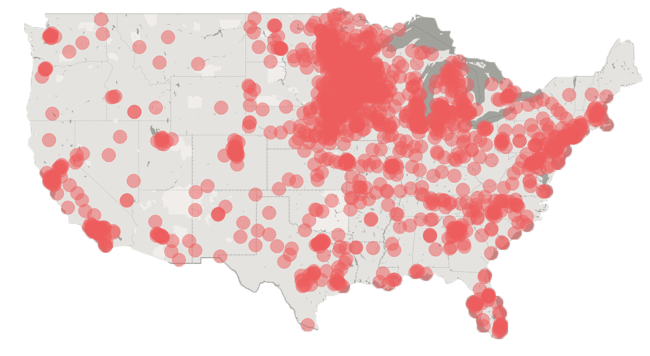 Loffler Devices - US Map