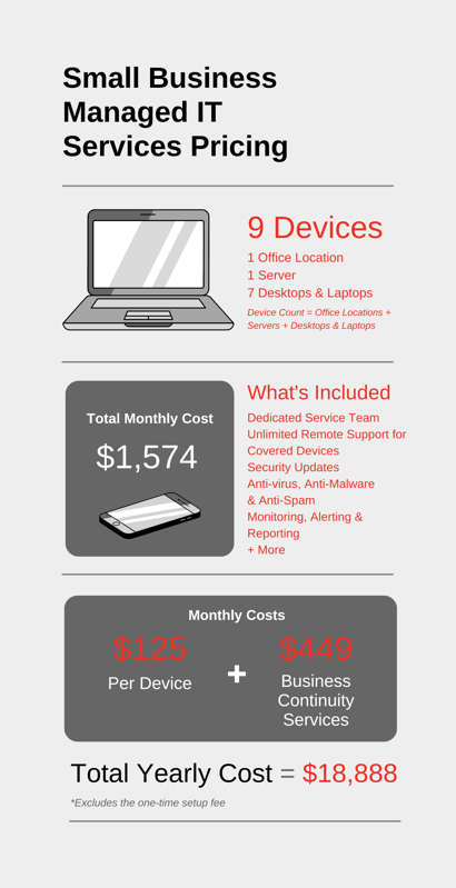 Managed IT Services Cost for a SMB with one location and less than 10 employees