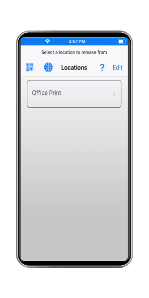 uniflow mobile printing iphone screen