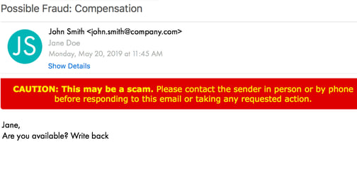 phishing email example