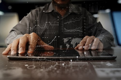 businessman hand working on laptop computer with digital layer business strategy and social media diagram on wooden desk businessman hand working on laptop computer with digital layer business strategy and social media diagram on wooden desk