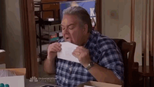 Jerry Gergich Parks and Recreation GIF Commercial Envelope Stuffing Machine Loffler Companies