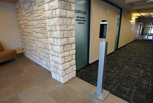 kiosk in lobby kiosk in lobby